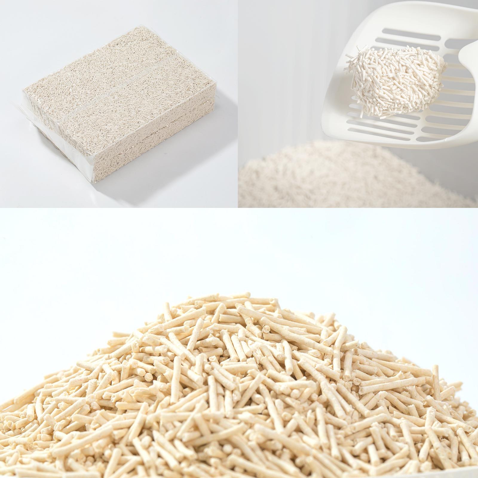 Flushable Natural Tofu Cat Litter, Low Dust Odor Control Cat Litter Suitable for All Cat Species