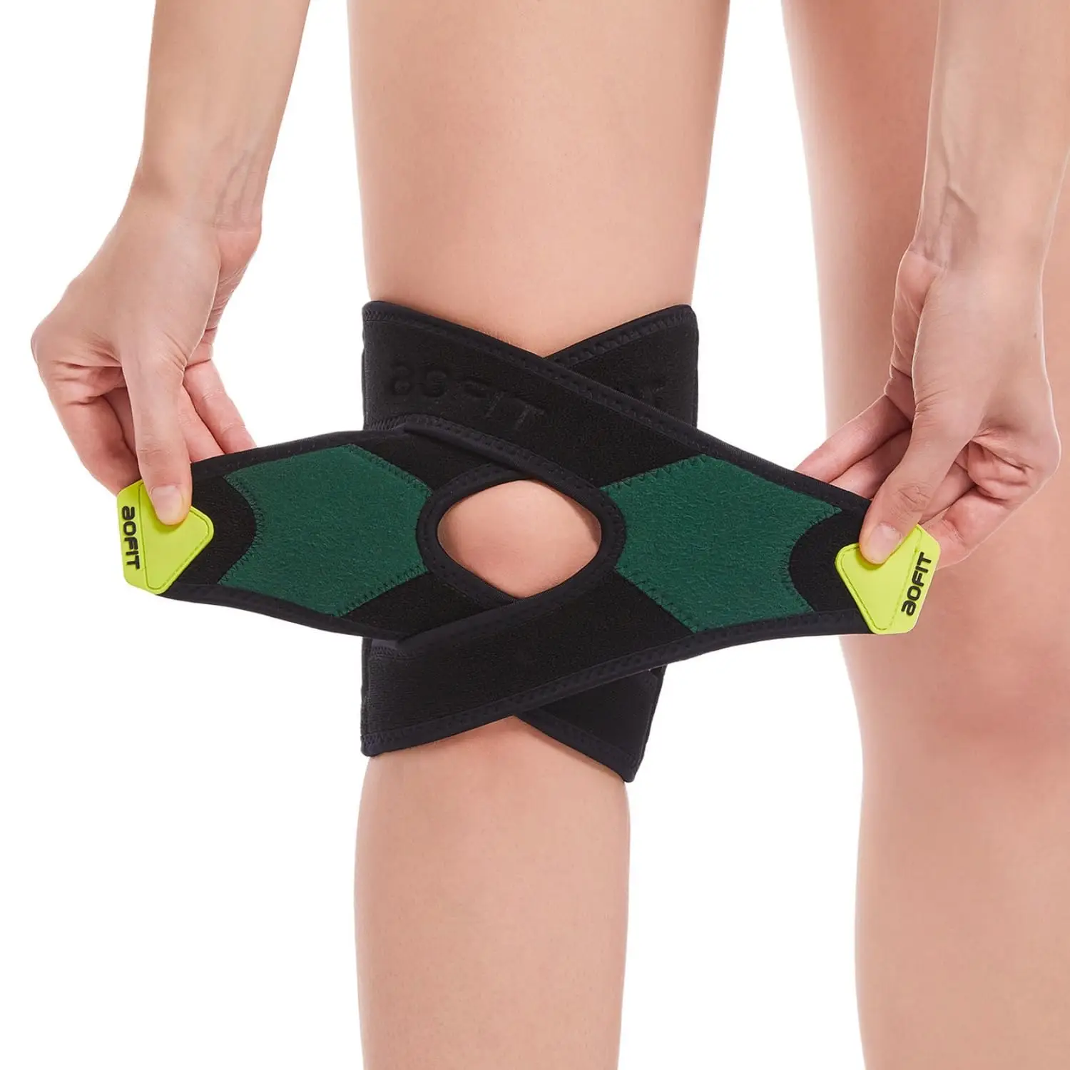 aoFIT Knee Brace,Knee Sleeves,Premium Compressionfor Knee Stability During LegWorkouts,Men&Women,High-Quality,Comfort ,Gym Cycling Running Springtok