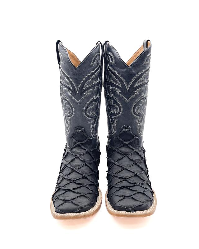 Cowboy Boot Black Pirarucu Bass