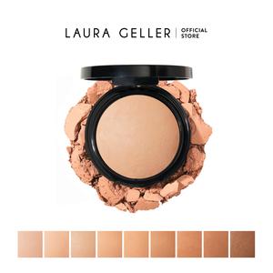 Laura Geller Double Take Baked Full Coverage Foundation - Flawless Matte Finish, Long-Wearing, Rosacea & Psoriasis Friendly, Dermatologist Approved - Makeup, Foundation