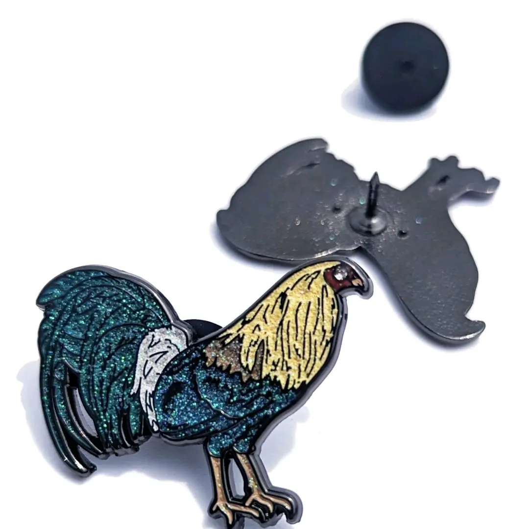 Pin Rooster Pin for Caps Clothing Enamel Badge Mexican Pin Gallo Gallero Farm