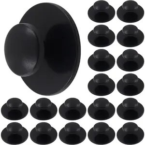 20 Pcs Self-Stick Kitchen Cabinet Knobs Adhesive Dresser Handles Mini Auxiliary Drawer Pulls Helper Convenient Stick Knobs  Cabinet,Dresser,Drawer,Wardrobe(Black)