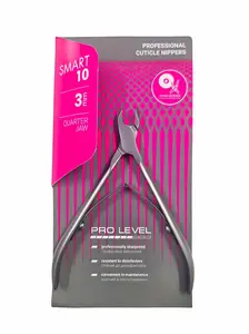 Staleks Pro Smart Cuticle Nippers 10 3 mm Quarter Jaw Metal Tool for Precise Grooming in Professional Settings SMART Series - Manicure