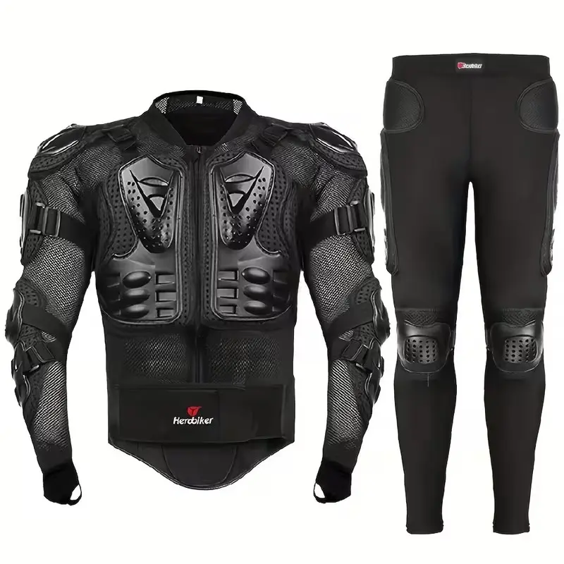 Motorcycle Suit 1pc Motorcycle Coat +1 Motorcycle Pants Moto Motocross Racing Motorcycle Full Body Coat Protective Gear Motorcycle Jacket+Pants Body Protection Long Coat Motorcycle Motocross Pants Ski Skating Cycling Motocross Protective Gear