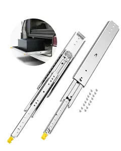 【fathersdaygift】VEVOR 1 Pair Full Extension Drawer Slides 18 20 22 28 30 32 36 38 40 44 48 52 56 60 in, 500 lbs Load Capacity Locking Drawer Slides, Ball Bearing with Lock Side Mount Drawer Slide Rail