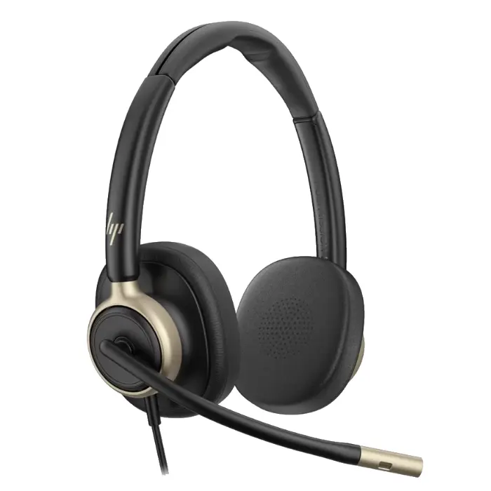 Hewlett-Packard C01FCAA-AC3 Mission 825 USB Wired Stereo Headset, Black