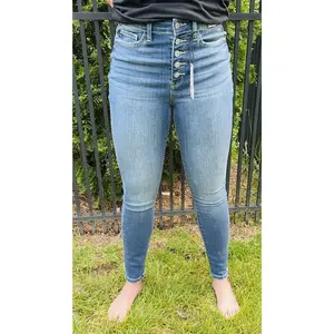 Clare Judy Blue Button Fly Jeans