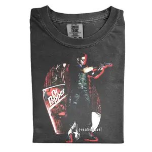 The Resident Evil Albert Wesker Comfort Color Shirt, Dr. Pepper Collaboration Shirt, Gamer Tee, Vintage Video Game Shirt, Retro Gamer Apparel, Horror Game Shirt