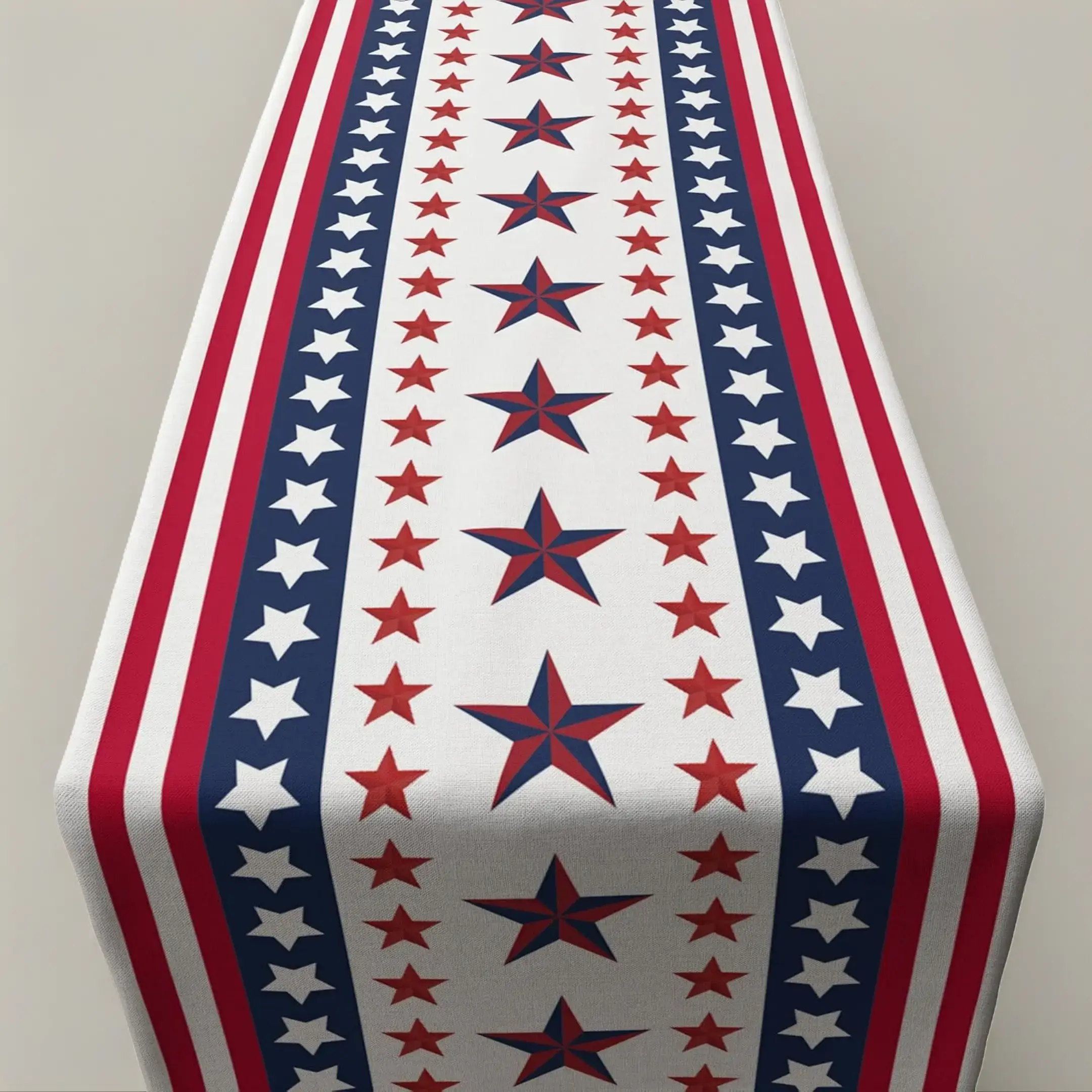 4th of July Decorations - Patriotic Table Runner for 250th Anniversary America Merchandise | Memorial Day Decorations - Fourth of July Decor Accessories for Indoor Outdoor Home Party Supplies