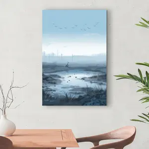 212 MAIN C1RC243661MJHY 24x36 in. Artistic Nature Swampy Lands White Poster Print - Modern Minimalist Wall Decoration - Home Room Decor Artwork