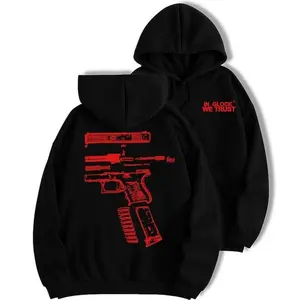 IN GLOCK WE TRUST HOODIE,Design Glock Red hunting Hoodie Full Color ,for men and women,Gift Hunting Hoodie