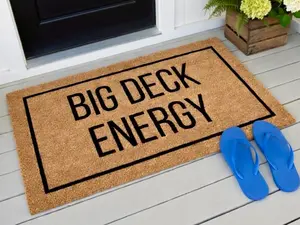 Big Deck Energy Doormat, Funny Door Mat, Funny Doormat, Funny Welcome Mat, Funny Deck Doormat, Funny Husband Gift, Boyfriend Gift Funny Rugs