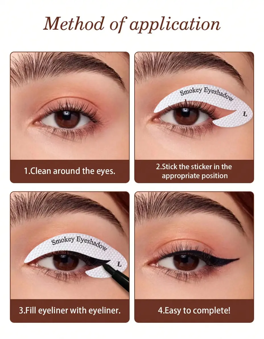Professional Eyeshadow & Eyeliner Stencil Stickers Quick Eye Makeup Tool for Cosmetic Lovers