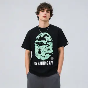 BAPE Text Code Camo By Bathing Ape Tee 'Black'