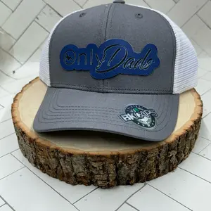 Only dad’s - chubby mud flaps funny laser engraved SnapBack leather patch trucker hat!