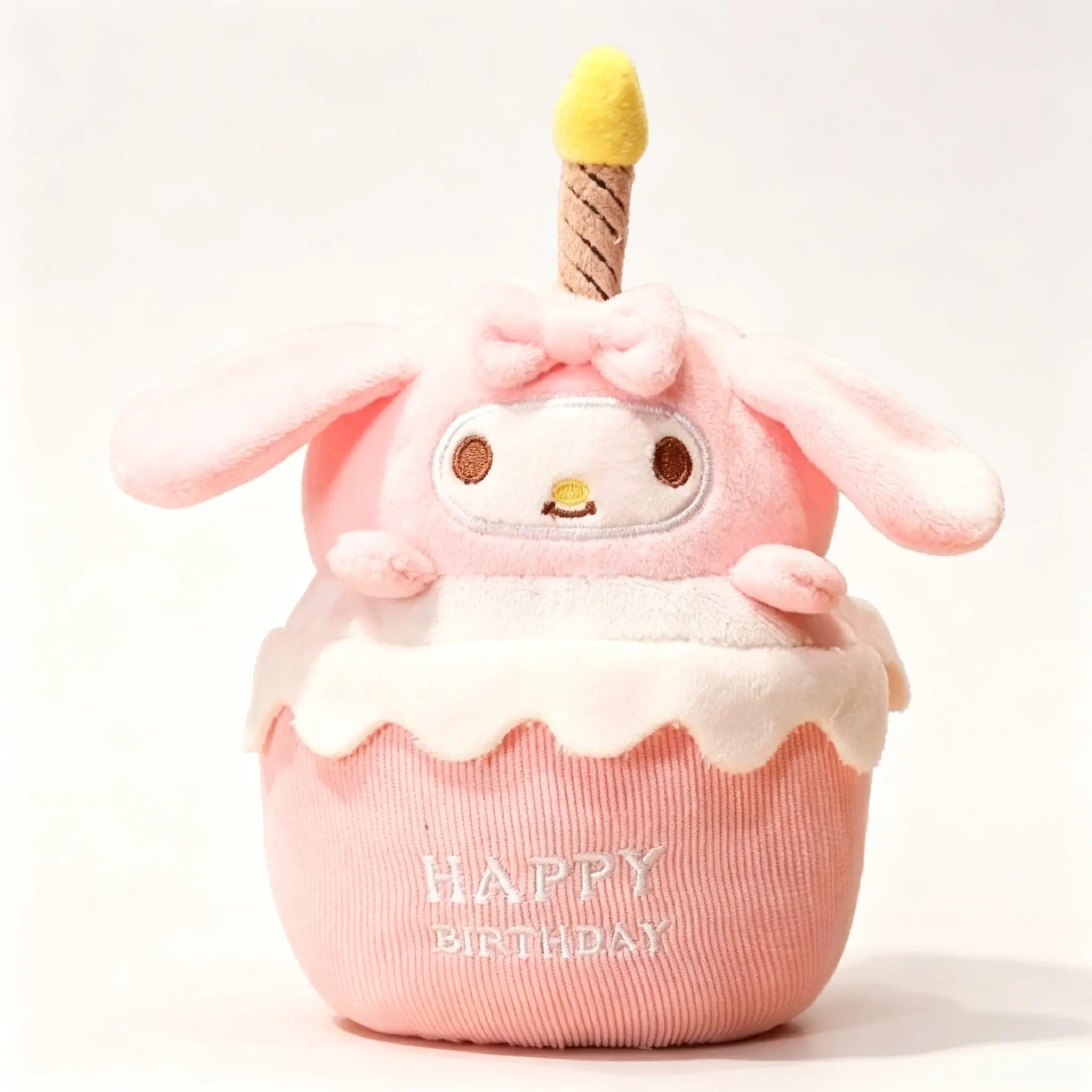 Sanrio My Melody Cake Shaped Plush That Sings Sweet Happy Birthday Melody Soft Kawaii Doll For Bedroom Decor And Gift Giving