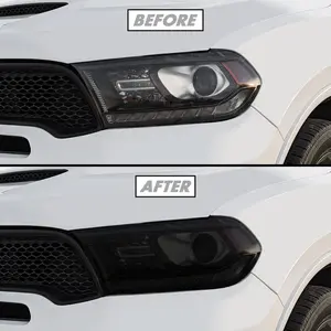 car stuffPreCut Vinyl Smoke Tint for 2011-2023 Dodge Durango Headlight (20% Dark Smoke, 1.Headlight)
