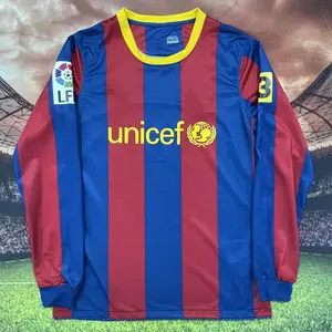 No.10 Messi 2009-2021 Home retro long sleeved short sleeved Soccer jerseys
