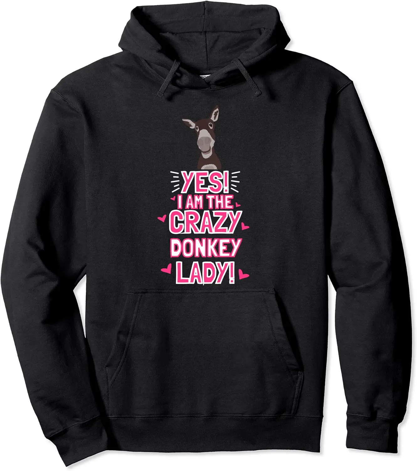 Women I Am The Crazy DONKEY Lady Mule Outfit Gift Donkey Pullover Hoodie - Markbrasel Shop 81B085JHMSZX