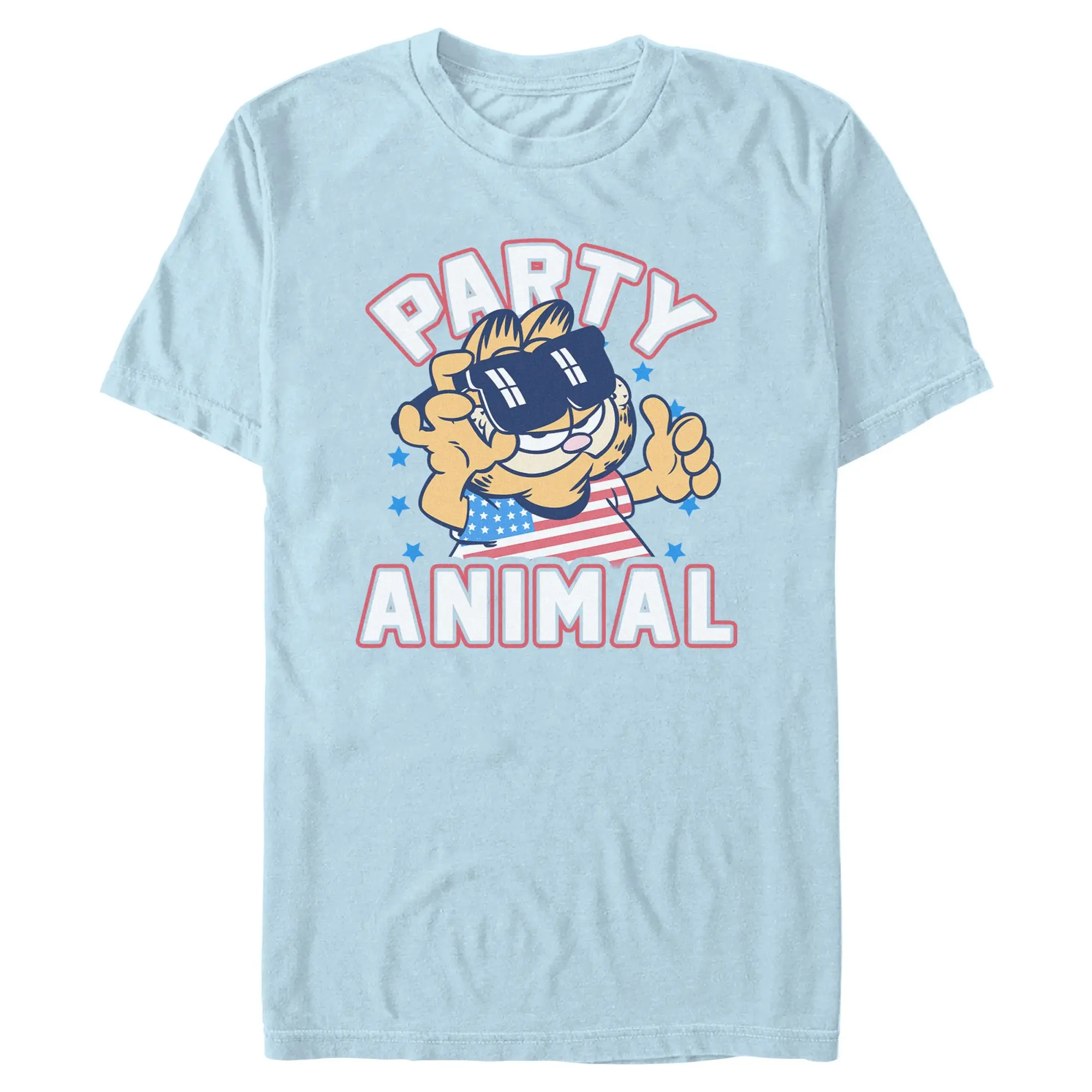 Garfield Cat Party Animal Mens T Shirt, Shortsleeve, Casual