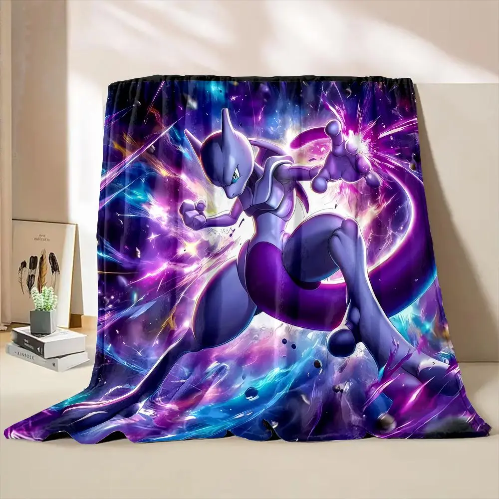 Mewtwo Flannel Blanket – Soft Fluffy Plush Throw for Sleeping Comfort, Home Bedspread and Cozy Everyday Use stylish blanket sofa blanket decor blanket