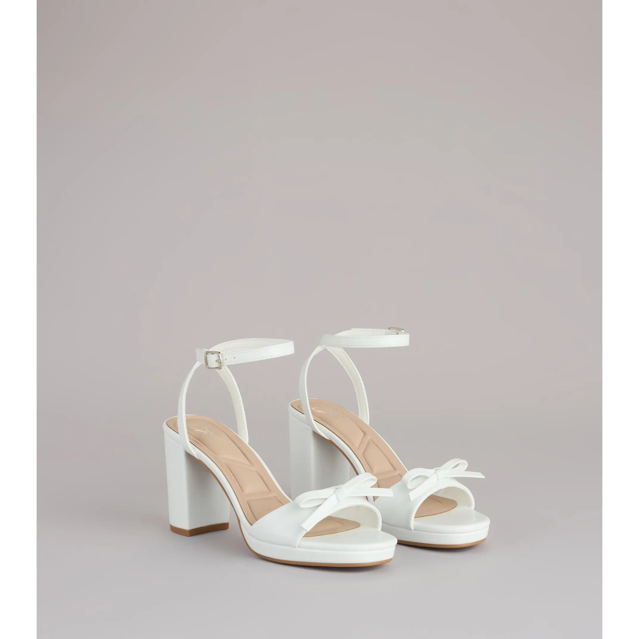 Chic Little Bow Platform Heels