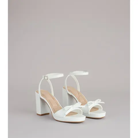 Chic Little Bow Platform Heels