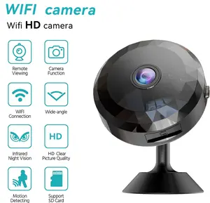Mini Wireless built-in wifi Camera HD 1080P  Home Security Cameras with Feed Convert Baby Nanny Cam with Cell Phone App Tiny Smart Pet Dog Cameras with Night Vision and Motion Detection wide-angle monitoring