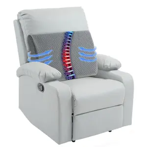 Recliner Lumbar Support Pillow for Elderly, Large Memory Foam Back Cushion with Strap, Ergonomic Back Support for Recliner Chair, Sofa, Pain Relief & Improves Posture(Grey, 20“x13.5"x5")