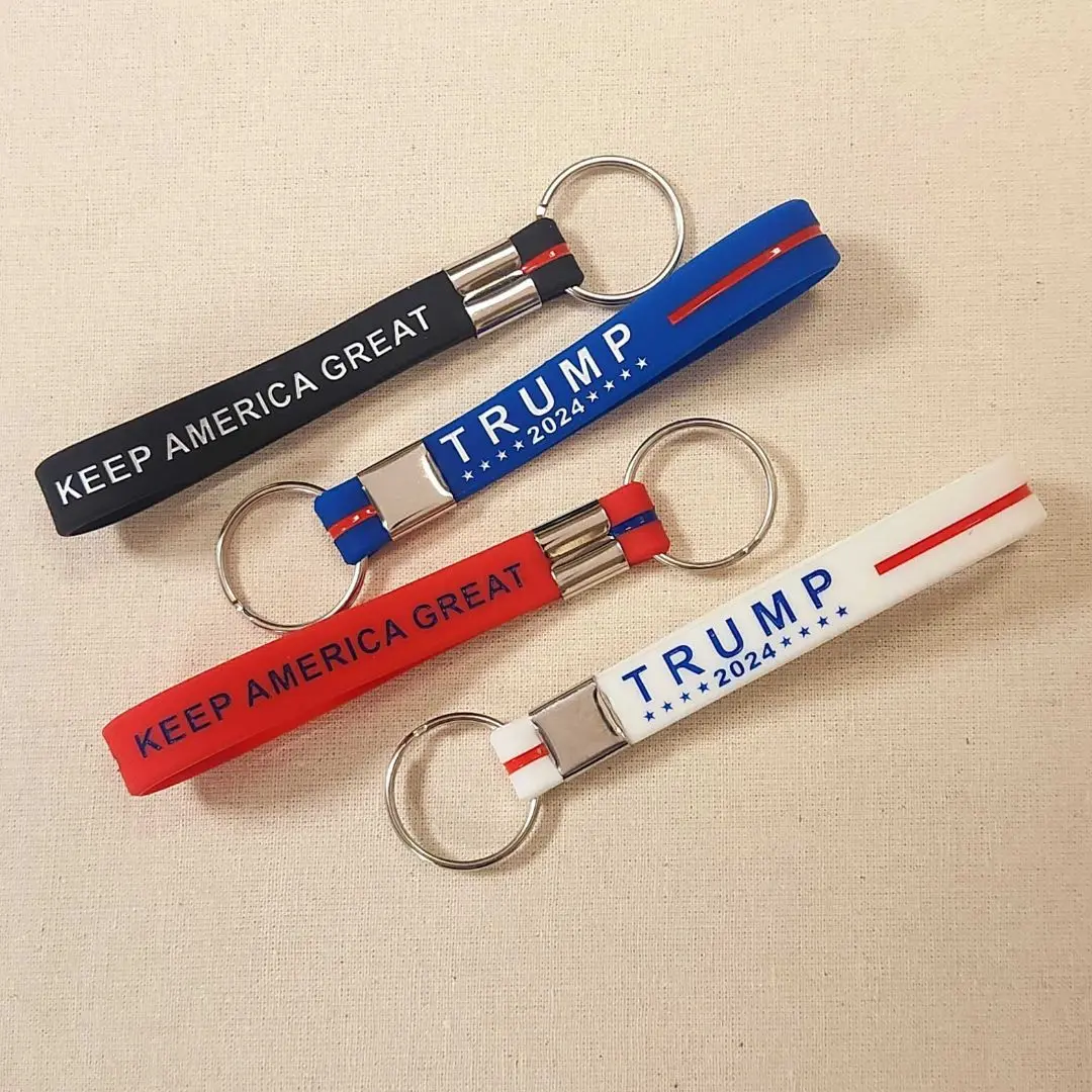 Trump 2024 Keep America Great Silicone Key Rings (4 Colors)