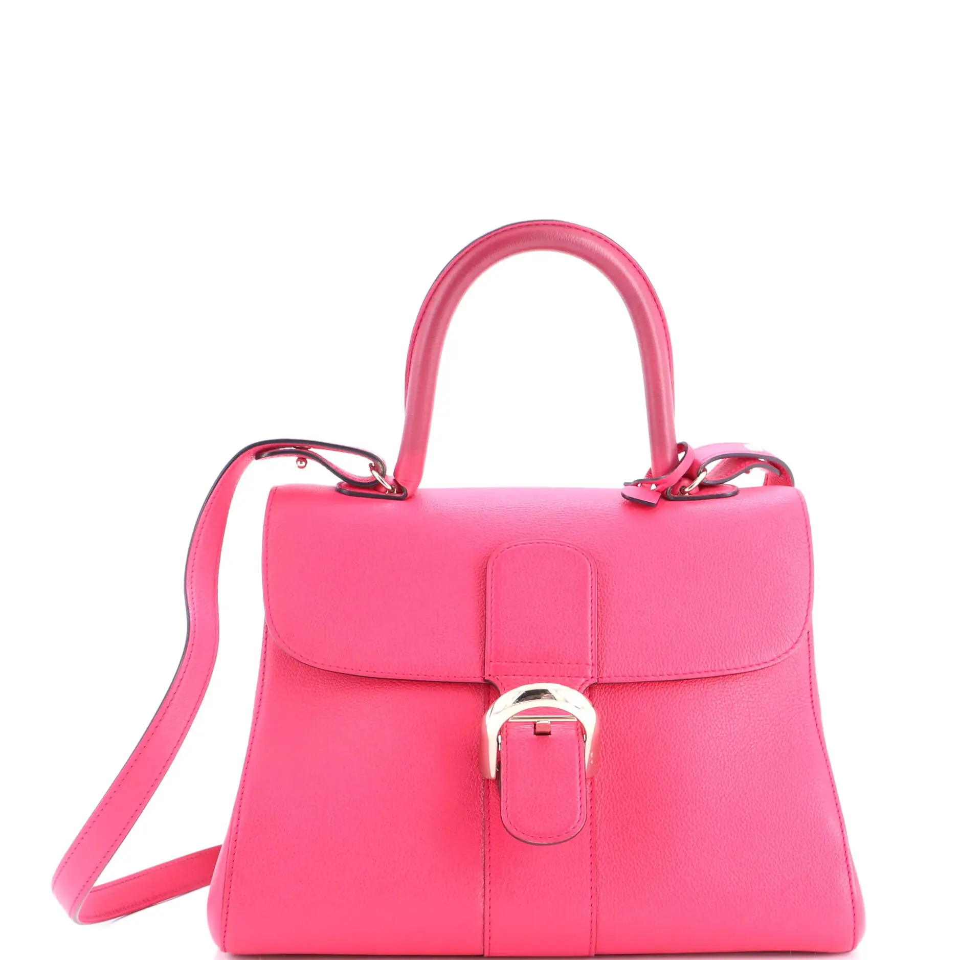 Pre-owned Leather Shoulder bags Delvaux Brillant Top Handle Bag MM by Rebag