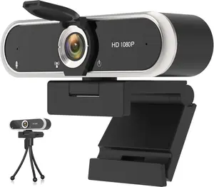 1080P with Microphone & Privacy Cover for PC/Laptop, USB Computer Camera Plug & Play with Auto Light Correction for Video Calls, Live Streaming Gaming & Online Meetings