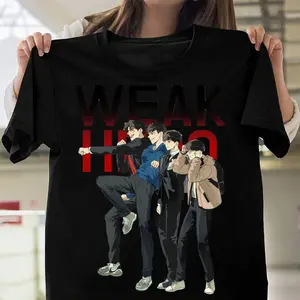 Weak Hero Class Street Justice Black T-Shirt – Intense Manhwa Artwork Inspired Graphic Tee, Unisex Daily Wear