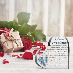 “A Letter from Heaven” Memorial Plaque | Sentimental Sympathy Gift for Loss of a Loved One | Heartfelt Bereavement Keepsake | “When Tomorrow Starts Without Me” Tribute | Healing Remembrance Decoration | Eternal Love Spirit Gift