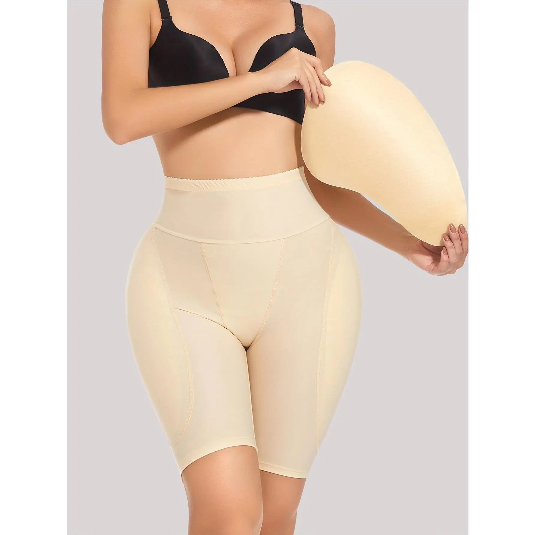 Hips And Butt Padding Panty Thigh Side Hips Padding Butt Enhancer Underwear High Waist Pants Women Plus Size Padded Panty With Foam Pads Panty With Padding Butt And Hips