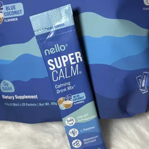 Product Review of Nello Supercalm Calming Drink Mix with KSM-66 Ashwagandha Vitamin D3 Magnesium & L-Theanine Supports Cortisol Balance Mood Sleep 20 Servings Travel Packets Dietary Supplement from 𝕂** 𝕃** 𝕊** ✨**