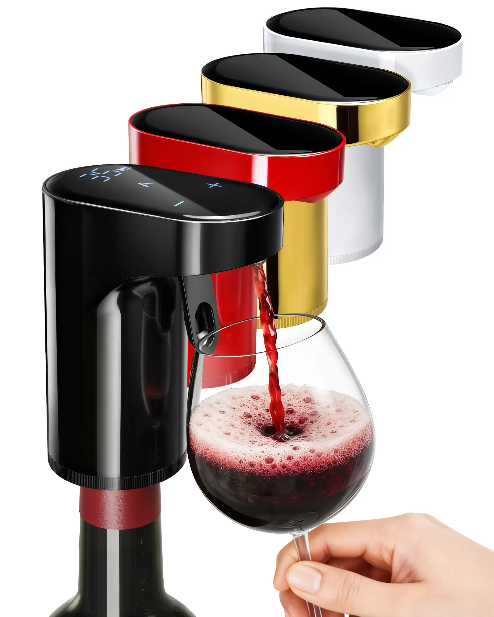 5-in-1 Electric Wine Decanter with Aerator,Digital Alcohol Bottle Dispenser Adjustable Dosing,Smart Whiskey Pourer, Liquor/Spirits Pump Automatic,Nice Gifts for Women Men Mom Dad Husband Boss(Black)
