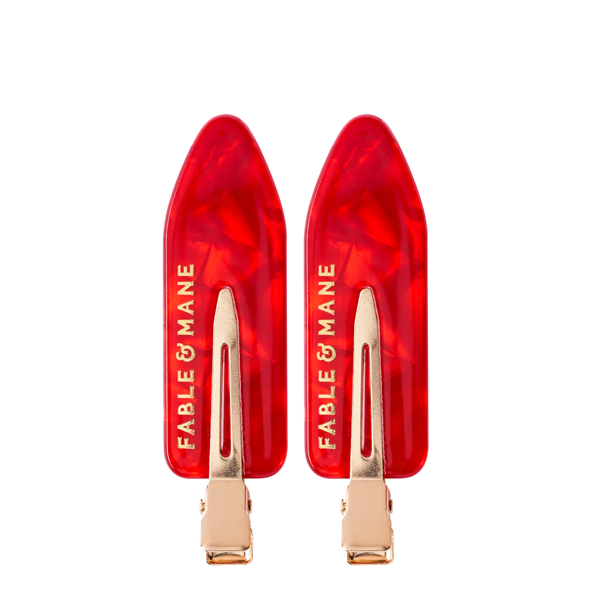 No Crease Red Hair Clips