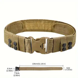 Mens Combat Belt with Durable Quick Release Buckle - Versatile Webbing Waistband for Thrilling Outdoor Adventures, Ideal for Camping, Fishing, and More