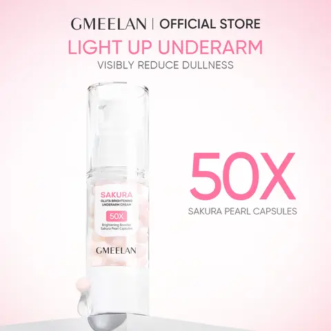 GMEELAN Sakura Gluta Underarm Cream - 30G Skincare Moisturizer, Pearl Capsules Formula Body Care Cosmetic for Radiant Complexion, Hydrating Skin Care Product
