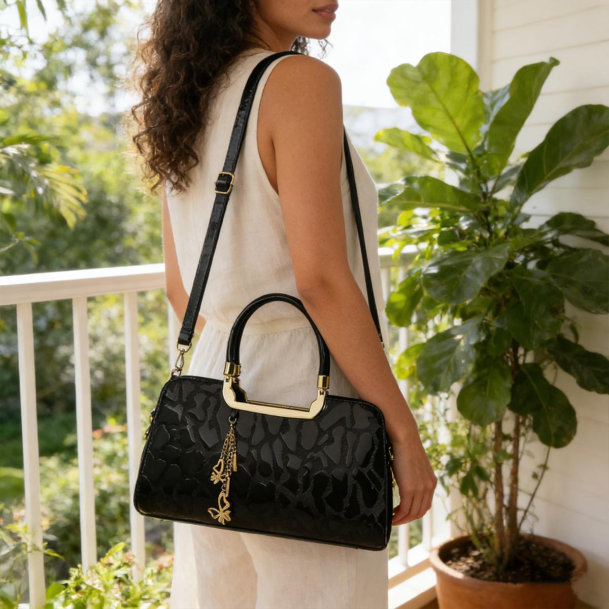 Women’s Fashion Crossbody Bag, Versatile Trendy Handbag, Large-capacity Tote Bag, Suitable for Outings, Commuting, and Weekend Dates Retro Matte Hand-woven Messenger