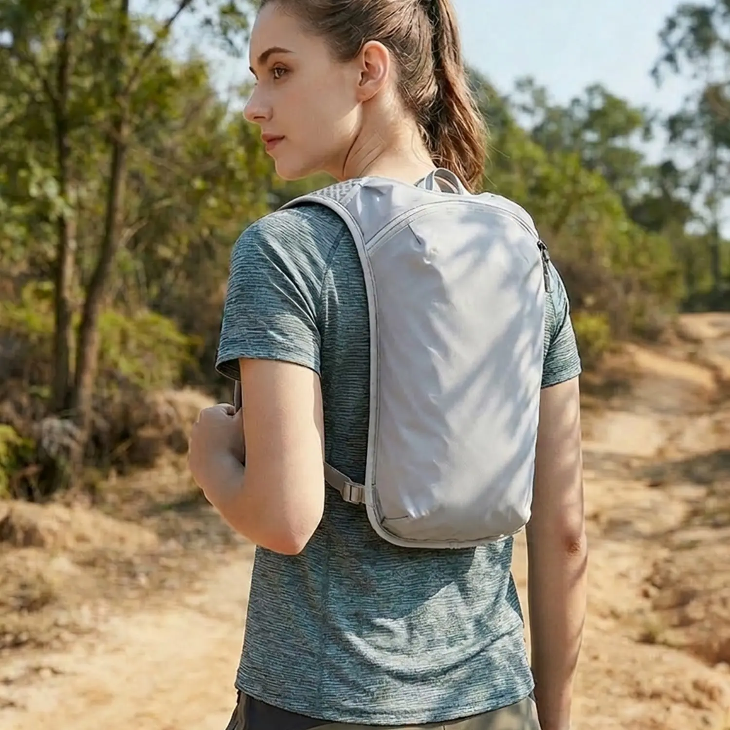 Lightweight Waterproof Outdoor Backpack for Hiking Cycling Running | Slim Durable Nylon Daypack for Men Women | Water Resistant Travel Rucksack for Biking Camping Commuting | Mini Sport Backpack with Breathable Mesh Back