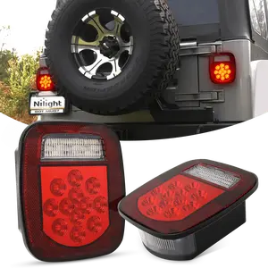 Nilight 39-LED Stop Turn Tail Light, Turn Signal, Rear Lighting, Universal Fit Car & Motorcycle Indicator Light with Simple Install & Stud Mount