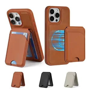 Magnetic Wallet, Magsafe Card Holder with Phone Stand, Leather Magnetic Phone Wallet for iPhone 15/14/13/12