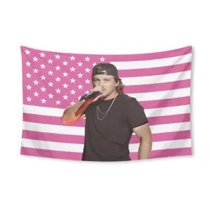 2026 New Music Album Flag Morgan Tapestry Wallen Flag For Living Room Bedroom Wall Hanging For Friends Pink Gift summerwins