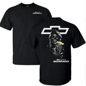 Graphic tee Chevrolet Silverado Reaper T-Shirt/Hoodie – Racing Style Cotton Short Sleeve Streetwear for Car Lovers.