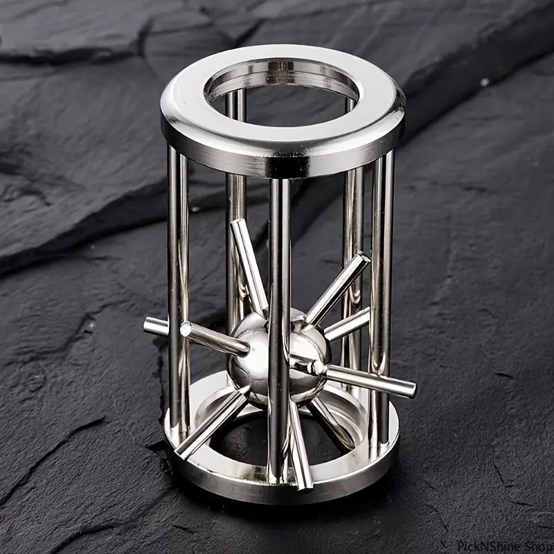 Stainless Steel Interlocking Creative Puzzle - Complex Multi-Layer Challenge Fashion Accessory, Unique Birthday Gift, Adult Party Entertainment Item, Interlocking Puzzle, Toys For Grown Ups, Party Entertainment Accessory, Challenge Toy, Metal, Challenging