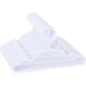 40Pack White Kids Hangers 11.6 Inch - Baby Clothes Hangers for Toddler & Child, Durable Plastic Children's Hangers for Closet, Pants, Coats, Skirts (Non-Slip, Space-Saving)