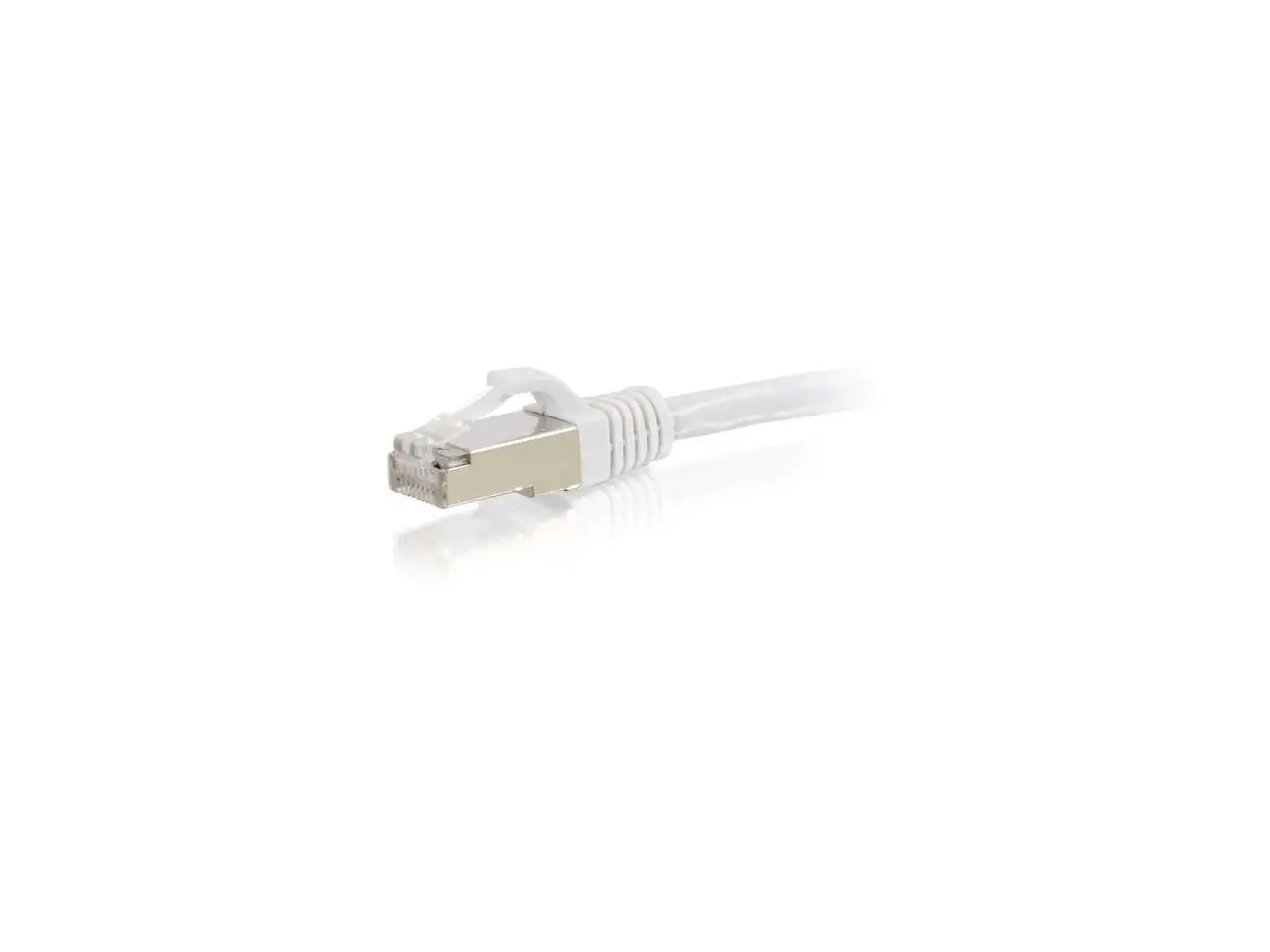 C2G 00915 Cat6 Cable - Snagless Shielded Ethernet Network Patch Cable, White (2 Feet, 0.60 Meters)
