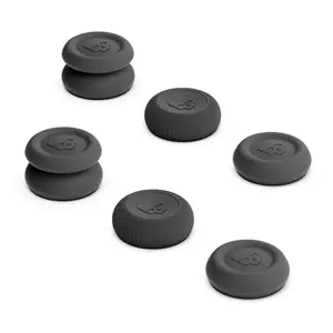 , CQC and FPS Thumb Grip Set Joystick Cap Analog Stick Cap for   Pro Controller  PS5 / PS4 / Slim/Pro Controller- Black, 3Pairs(6pcs)